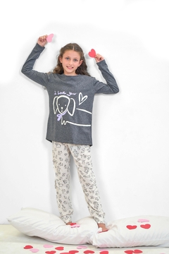 PIJAMA LARGO NIÑA EST PERRITO (LE24904) - comprar online