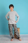 PIJAMA LARGO NENE REMERA LISA PANTALON LARGO ESCOSES (LE21912)