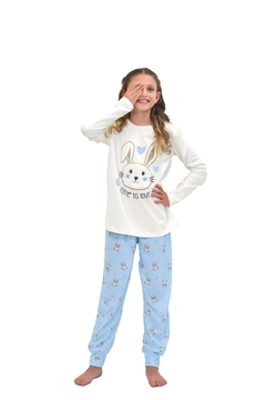 PIJAMA LARGO NENA EST. CONEJITO (LE24901G) - comprar online