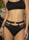 TB BIKINI TOP DE MICROFIBRA CON DETALLES DE TUL Y LES CON ACCESORIO CENTRAL DOBLE TIRA CINTURA DESM. (AN25011)