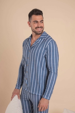 PIJAMA LARGO HOMBRE CAMISERO (DO1460L) - comprar online