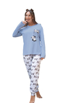 PIJAMA LARGO DAMA EST. OSO PANDA (LE24303)