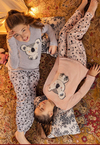 PIJAMA LARGO NENA ESTAMPA KOALA EN PELUCHE (LE23924)