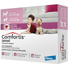 COMFORTIS 140 mg - Cães de 2,3 a 4,5kg e Gatos de 1,4 a 2,8kg