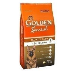 RAÇÃO GOLDEN SPECIAL SABOR FRANGO E CARNE PARA CÃES ADULTOS 15 KG