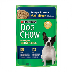 SACHE DOG CHOW CÃES ADULTOS RAÇAS PEQUENAS FRANGO E ARROZ 100 G