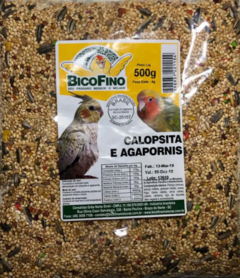 BICOFINO CALOPSITA E AGAPORNIS 500 G