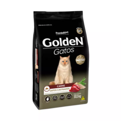 RAÇÃO GOLDEN PARA GATOS ADULTOS CASTRADOS SABOR CARNE 10.1 KG