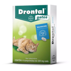 DRONTAL PARA GATOS COM 4 COMPRIMIDOS