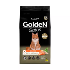 RAÇÃO GOLDEN PARA GATOS ADULTOS CASTRADOS SABOR SALMÃO 10,1 KG