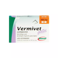 VERMIFUGO VERMIVET COMPOSTO 300 MG 2 COMPRIMIDOS