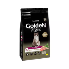 RAÇÃO GOLDEN PARA GATOS ADULTOS CASTRADOS SABOR FRANGO 1 KG