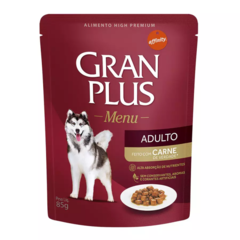 GRAN PLUS SACHÊ MENU CÃO AD CARNE 85G