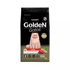 RAÇÃO GOLDEN PARA GATOS ADULTOS SABOR CARNE 10.1 KG