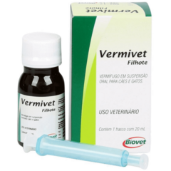 VERMIFUGO VERMIVET FILHOTES PARA CÃES E GATOS SUSPENSAO ORAL 20 ML