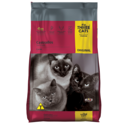 RAÇÃO THREE CATS ORIGINAL PARA GATOS CASTRADOS SABOR CARNE 10,1 KG