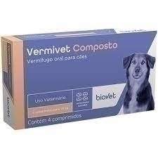 VERMIFUGO VERMIVET COMPOSTO 600 MG 4 COMPRIMIDOS