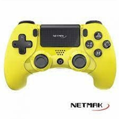 Joystick Gamepad Netmak Bluetooth PS4 (negro rojo amarilla azul) - comprar online