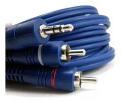 Cable Auxiliar De Audio Miniplug 3,5 A 2 Rca 2m Alta Calidad