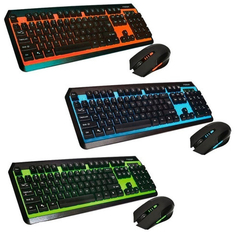 Kit de teclado y mouse gamer inalámbrico Noga NKB-40 Español de color negro y azull / naranja y negro en internet