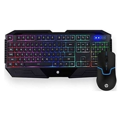 Teclado + Mouse USB Gamer HP GK1100 Negro