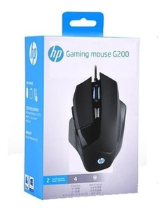 Mouse Gamer Hp G200 Luz Led Optico 4000dpi Usb Negro - PM Computacion