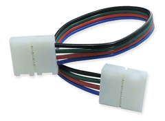 Conector Doble Para Tira Led A Presion Con Cable 5050 Rgb - comprar online
