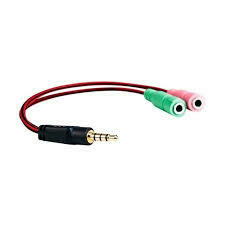 Cable Adaptador Audio 3.5 Mm M A Mic H + Auricular H