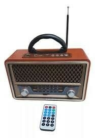 Radio Fm Am Vintage Retro De Madera C/ Bluetooth Play Mp3