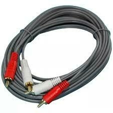 Cable Audio Video Miniplug Oro 3.5 Macho A 2 Rca Macho 5 Mts