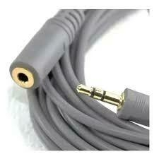 Cable Auxiliar Mini Plug Oro 3.5 Macho A 3,5 Hembra 5 Mts