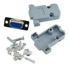 Ficha Conector Db-9 Db9 Hembra 9 Pin Con Tapa