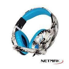 Auricular Gamer Con Microfono Netmak Counter Azul