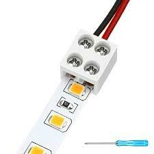 Conector Doble Para Tira Led A Presion Con Cable 5050 Rgb