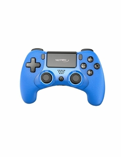 Joystick Gamepad Netmak Bluetooth PS4 (negro rojo amarilla azul)