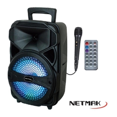 Netmak Nm-fama Parlante Portatil C/mic Y Luces Rgb Bluetooth