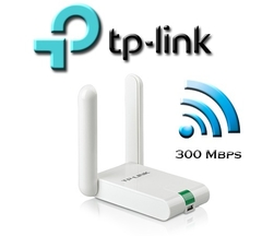Placa de red USB TP-LINK Wireless 300 Mbps Alta Ganancia 2 Ant TL-WN822N