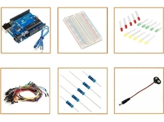 Kit Arduino Uno Proto cables led resistencias conector Kit14 - comprar online