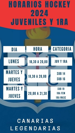 Hace Click en la imagen para ver los horarios de los deportes - comprar online