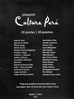 Plaquete Cultura Pará - 30 poetas / 30 poemas