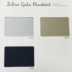 Muestrario: Zebra Gala Black Out - comprar online