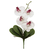 115804 H.ORQUÍDEA PHALAENIPSIS C/ FOLHA CETIM X4 BRANCO E ROXO