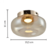 PLAFON DE SOBREPOR LED TALÍN REDONDO 3000K 5W BIVOLT Ø19,5X11CM VIDRO E METAL ÂMBAR - HEVVY SL-5904L/C1 AMBER - comprar online