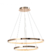 PENDENTE LED MILANO 2 AROS DIMERIZÁVEL 3000K 32W BIVOLT Ø60X1,5CM ACRÍLICO E ALUMÍNIO DOURADO - HEVVY SL-0515/H2 GD Hevvy