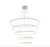 PENDENTE LED MILANO ANEL REDONDO QUÍNTUPLO 3000K 157W BIVOLT Ø140X400CM ACRÍLICO E ALUMÍNIO - HEVVY - comprar online