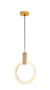 PENDENTE LED OLSON 3000K 14W BIVOLT Ø30X40CM ACRÍLICO, MADEIRA E METAL DOURADO - HEVVY SL-5911L/H1 - comprar online