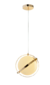 PENDENTE MOON Ø24CM VIDRO E METAL BRANCO E DOURADO - HEVVY SL-5867S/H1 GOLD+WH Hevvy