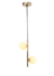 PENDENTE HEVVY SL-5874/H2 GOLD FOSCO E DOURADO MOON Ø25X42CM VIDRO E METAL Hevvy