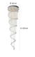 PLAFON DE SOBREPOR SPIRALE Ø60X200CM CRISTAL E METAL TRANSPARENTE - HEVVY SL-6652/C7 Hevvy - comprar online