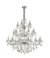 LUSTRE PENDENTE MARIA THEREZA 30 BRAÇOS Ø130X135CM CRISTAL, VIDRO E METAL - HEVVY SL-9840/H30 Hevvy